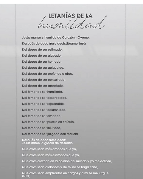 Letanías de la Humildad